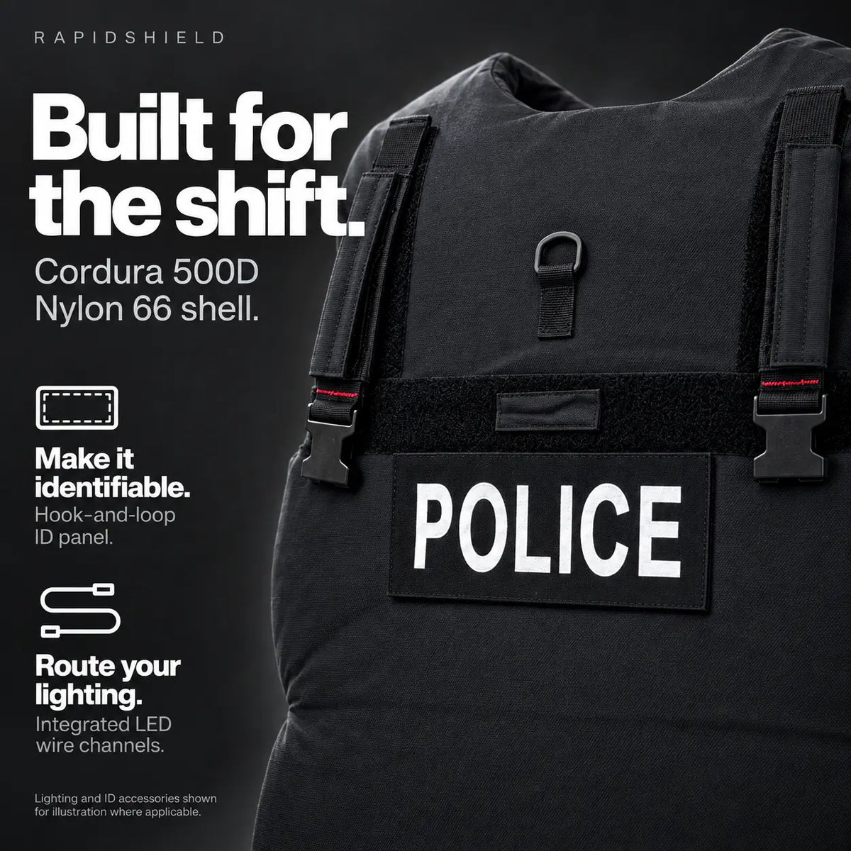 RapidShield Handheld Ballistic Shield - Level 3A Portable Protection