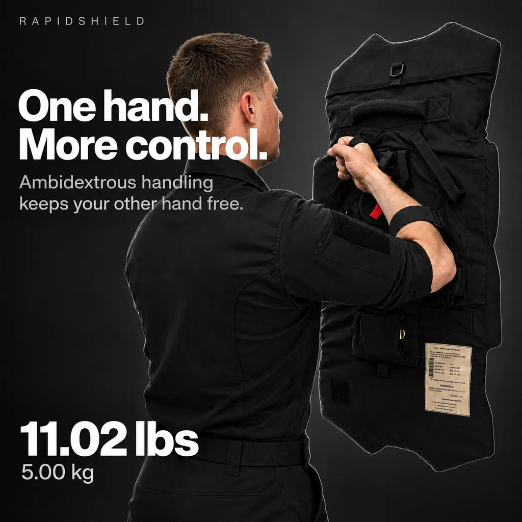 RapidShield Handheld Ballistic Shield - Level 3A Portable Protection