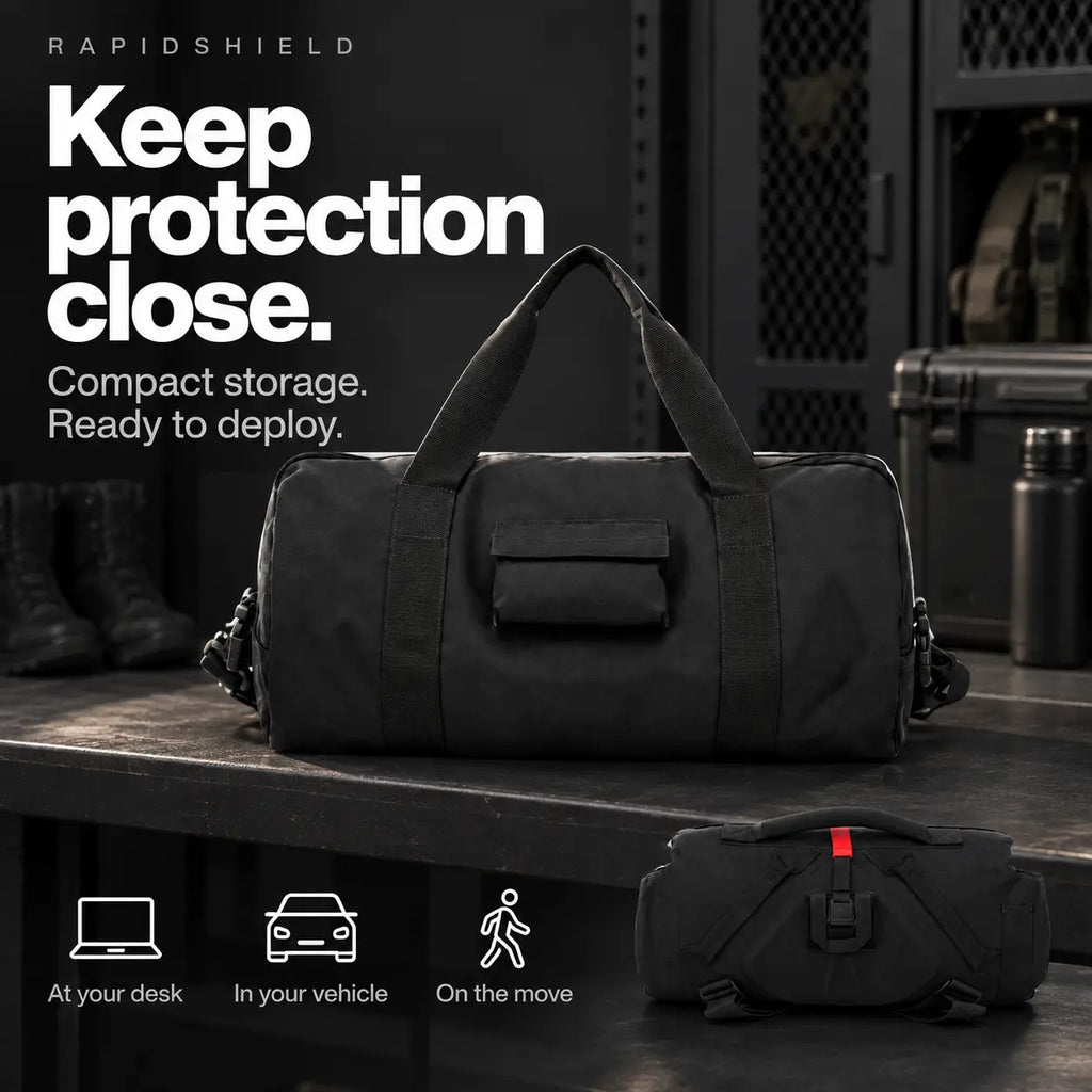 RapidShield Handheld Ballistic Shield - Level 3A Portable Protection
