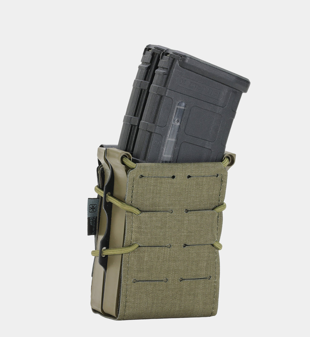 Rifle Advanced DFMR Double Magazine Pouch — side view — Ace Link Armor