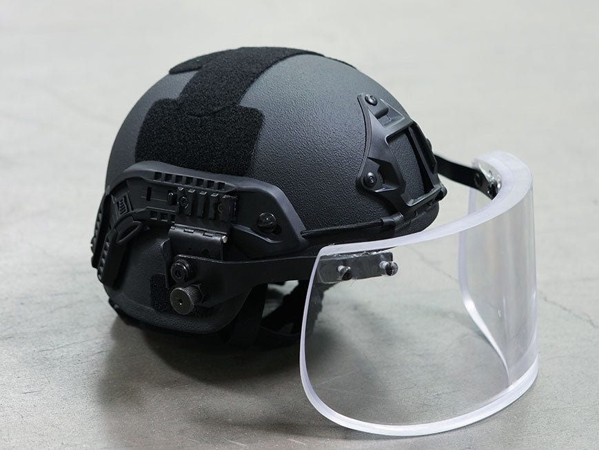 Level 3A Ballistic Helmet Visor — front view — Ace Link Armor
