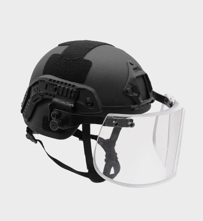 Level 3A Ballistic Helmet Visor — side profile — Ace Link Armor