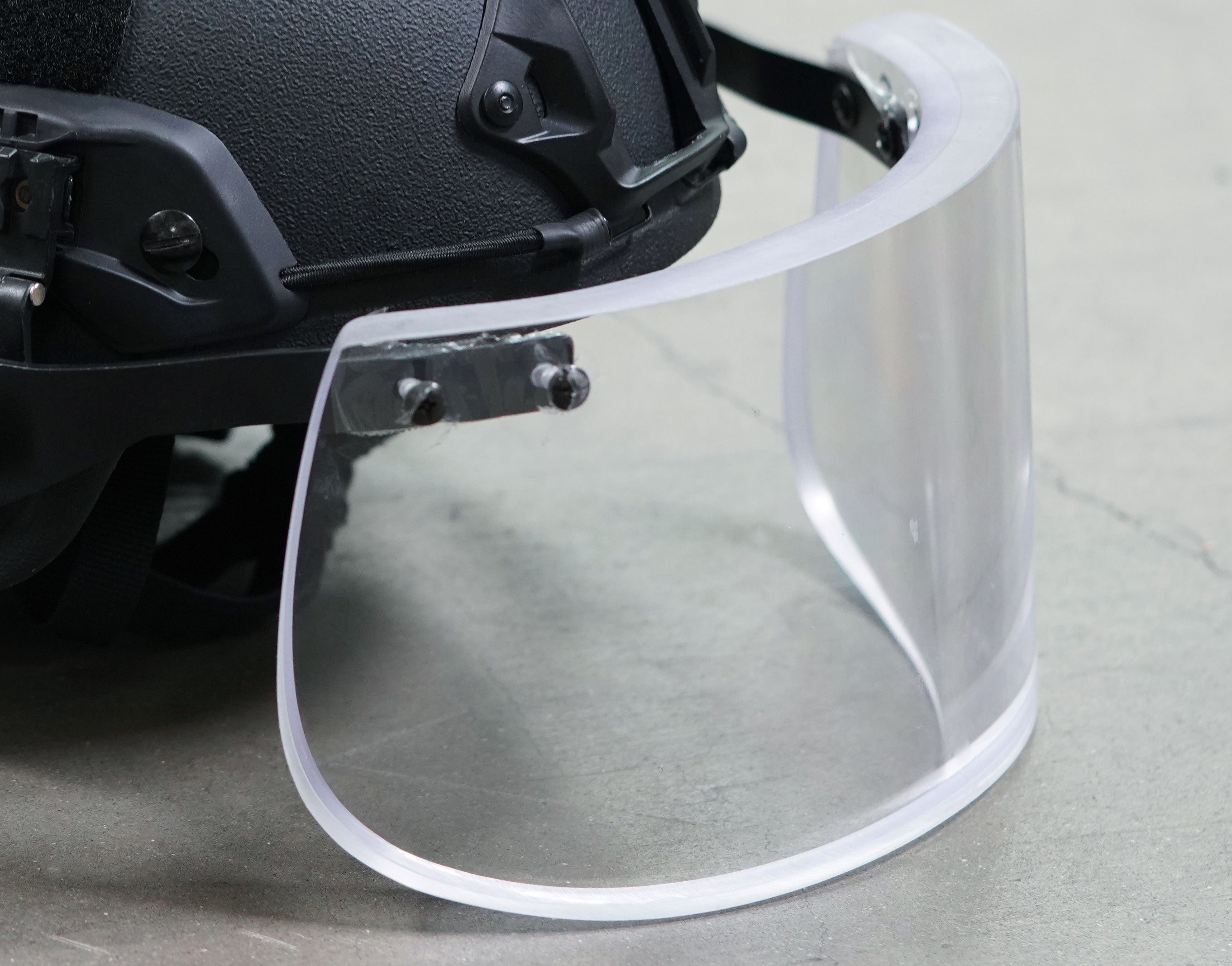 Level 3A Ballistic Helmet Visor — detail shot — Ace Link Armor