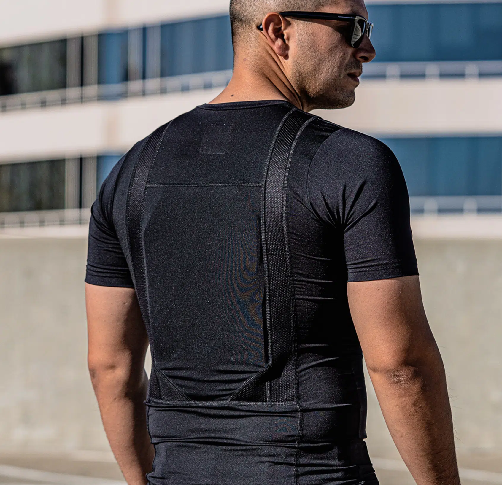 Bulletproof T-Shirt Carrier — detail shot — Ace Link Armor