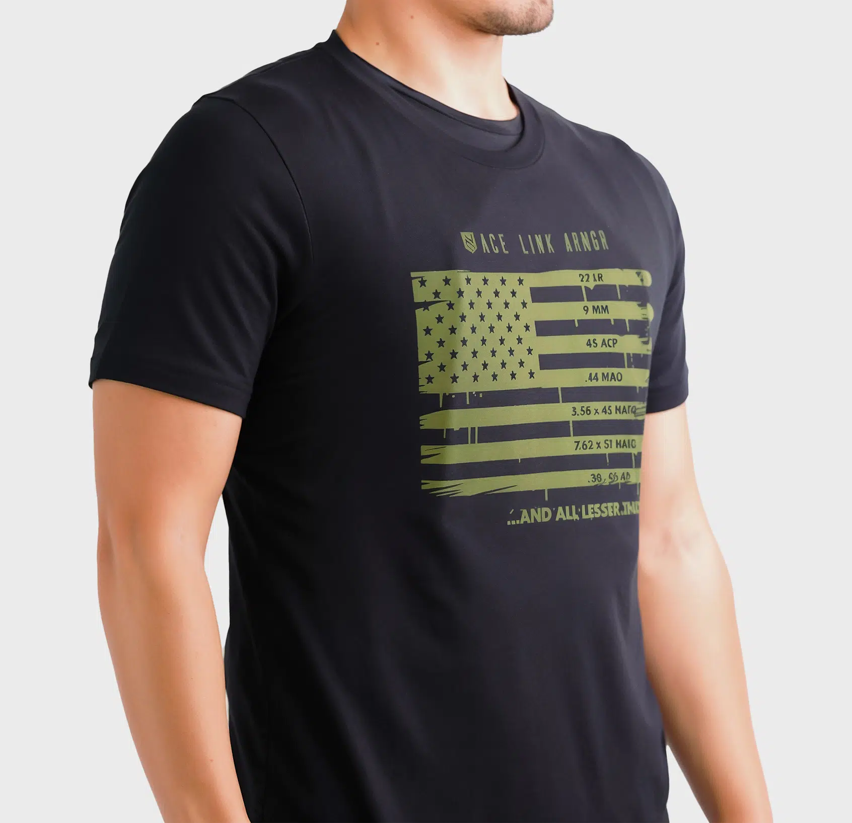 Bulletproof T-Shirt Carrier — worn side view — Ace Link Armor