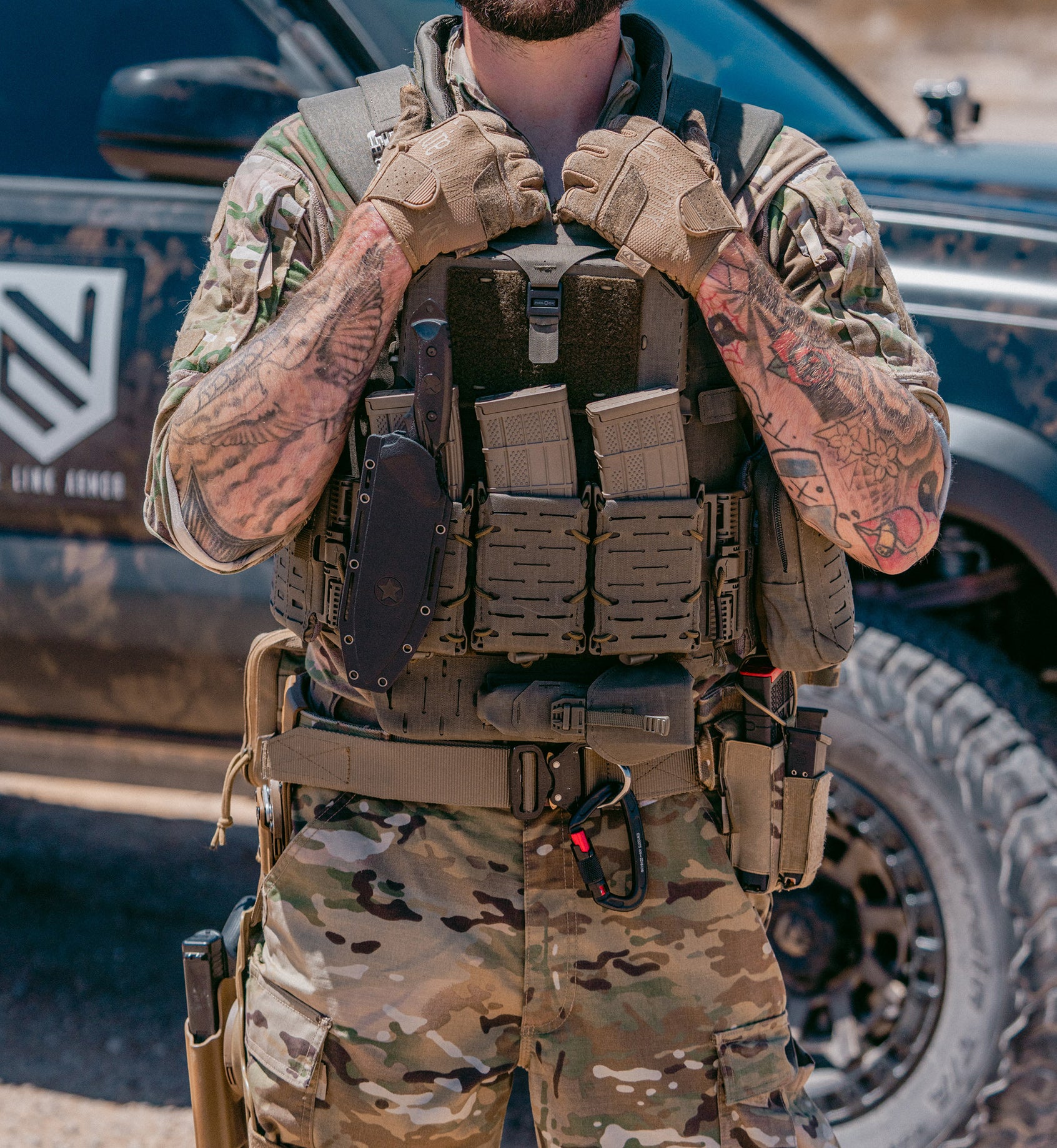 Rifle Advanced FMR Magazine Pouch — worn on vest — Ace Link Armor