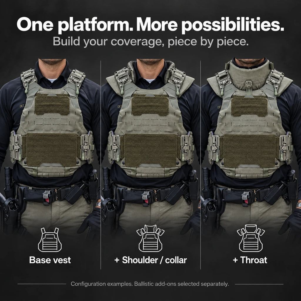 CIBV Cataphract 3.0 Bulletproof Vest feature detail E — Level 3A modular protection add-ons — Ace Link Armor
