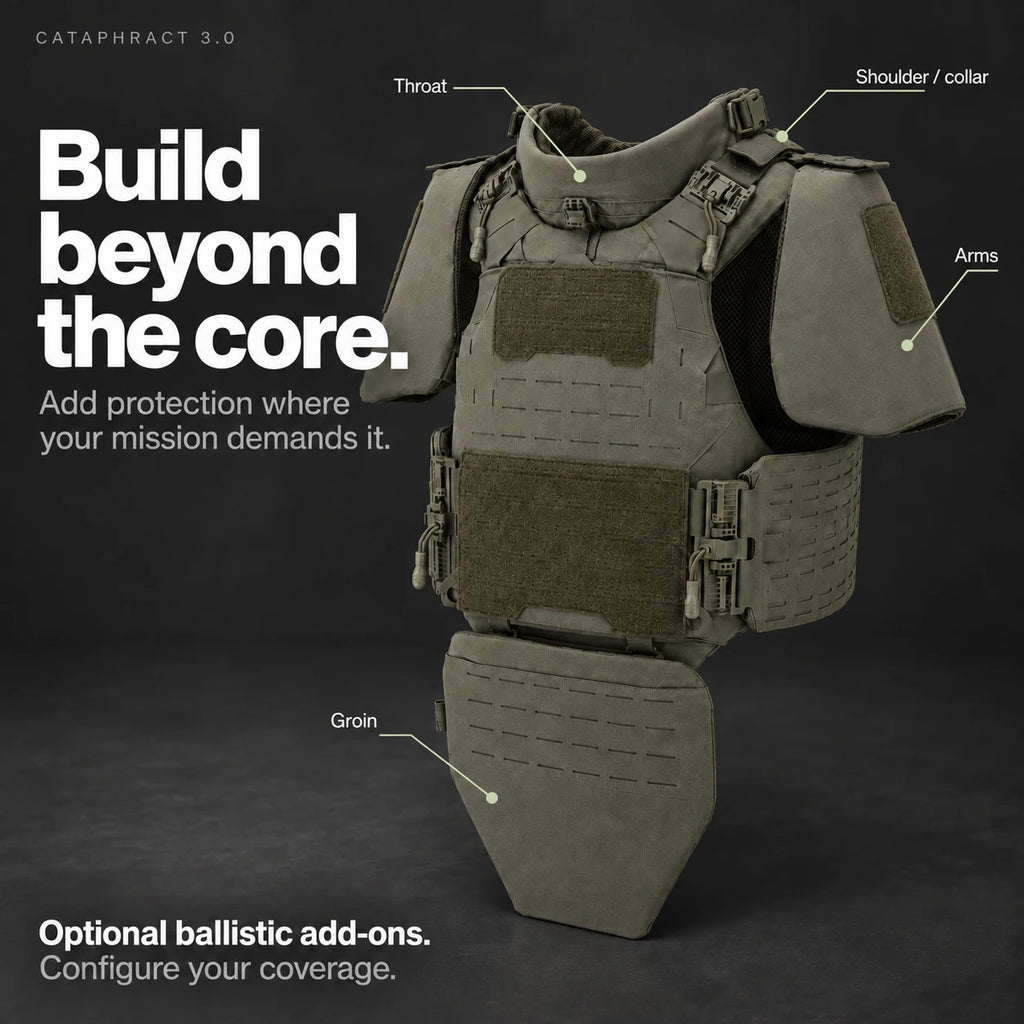 CIBV Cataphract 3.0 Bulletproof Vest feature detail 4 — Level 3A hybrid soft armor and plate carrier — Ace Link Armor