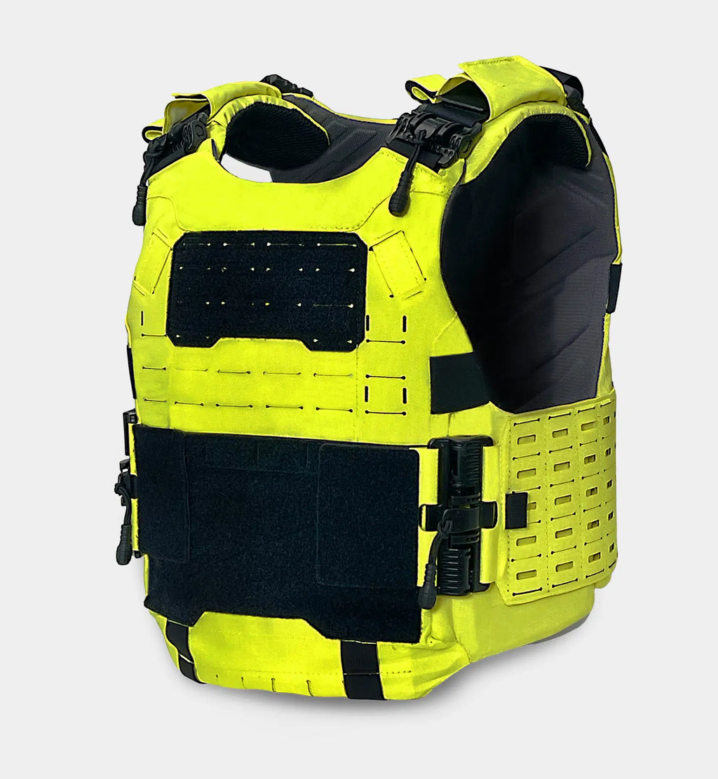Cataphract SAR Vest Carrier in yellow hi-vis — SAR vest carrier for EMS operations — Ace Link Armor
