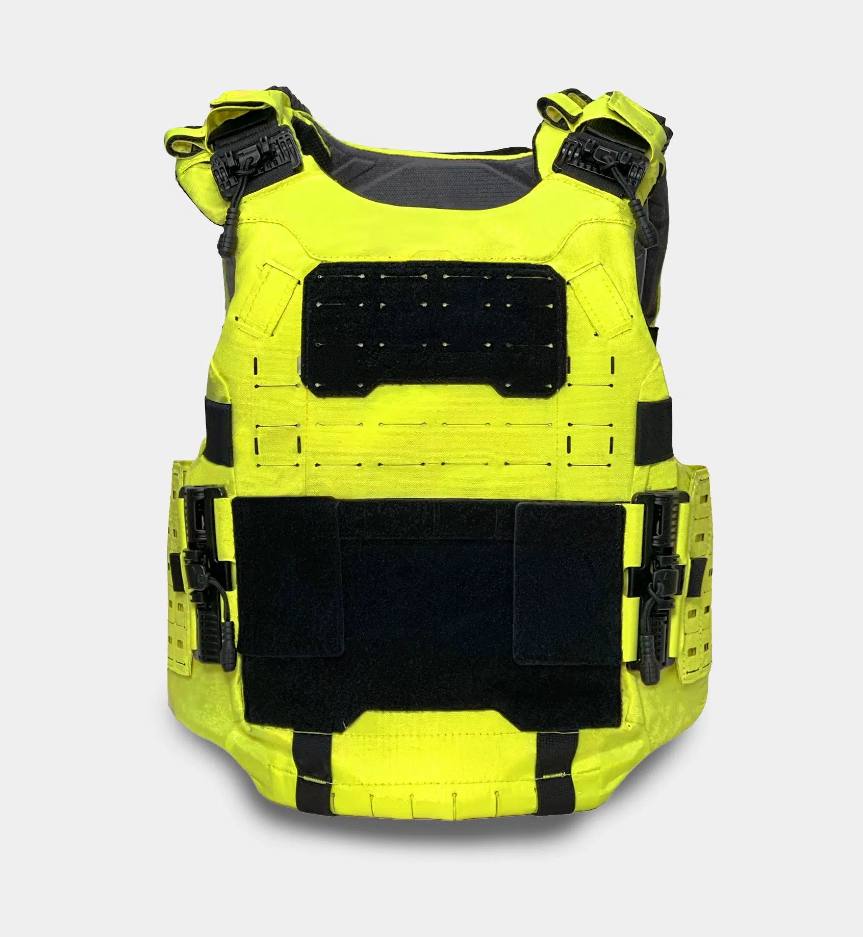 Cataphract SAR Vest Carrier detail in yellow — hi-vis carrier for tactical medics — Ace Link Armor