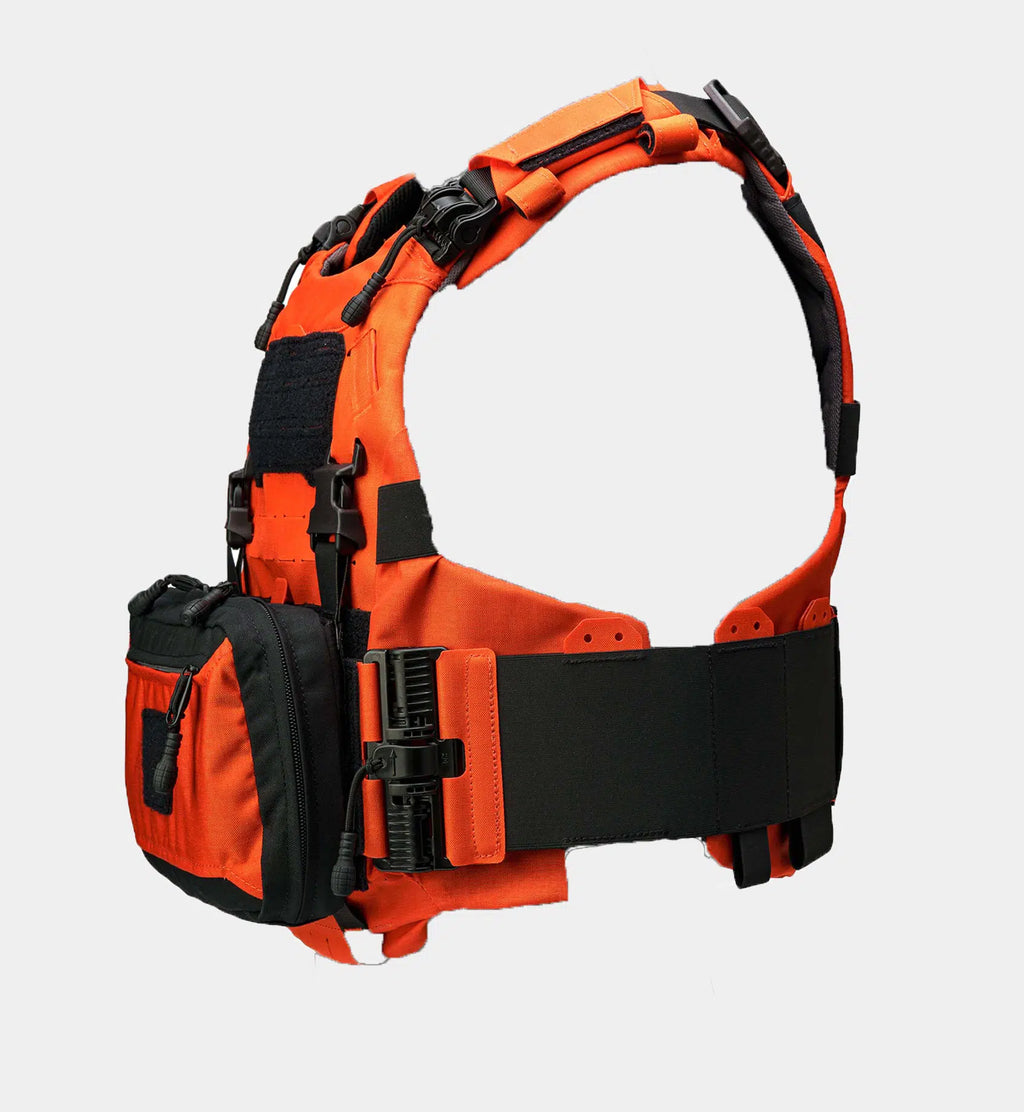 Cataphract SAR Vest Carrier MOLLE detail — hi-vis tactical carrier for medics — Ace Link Armor