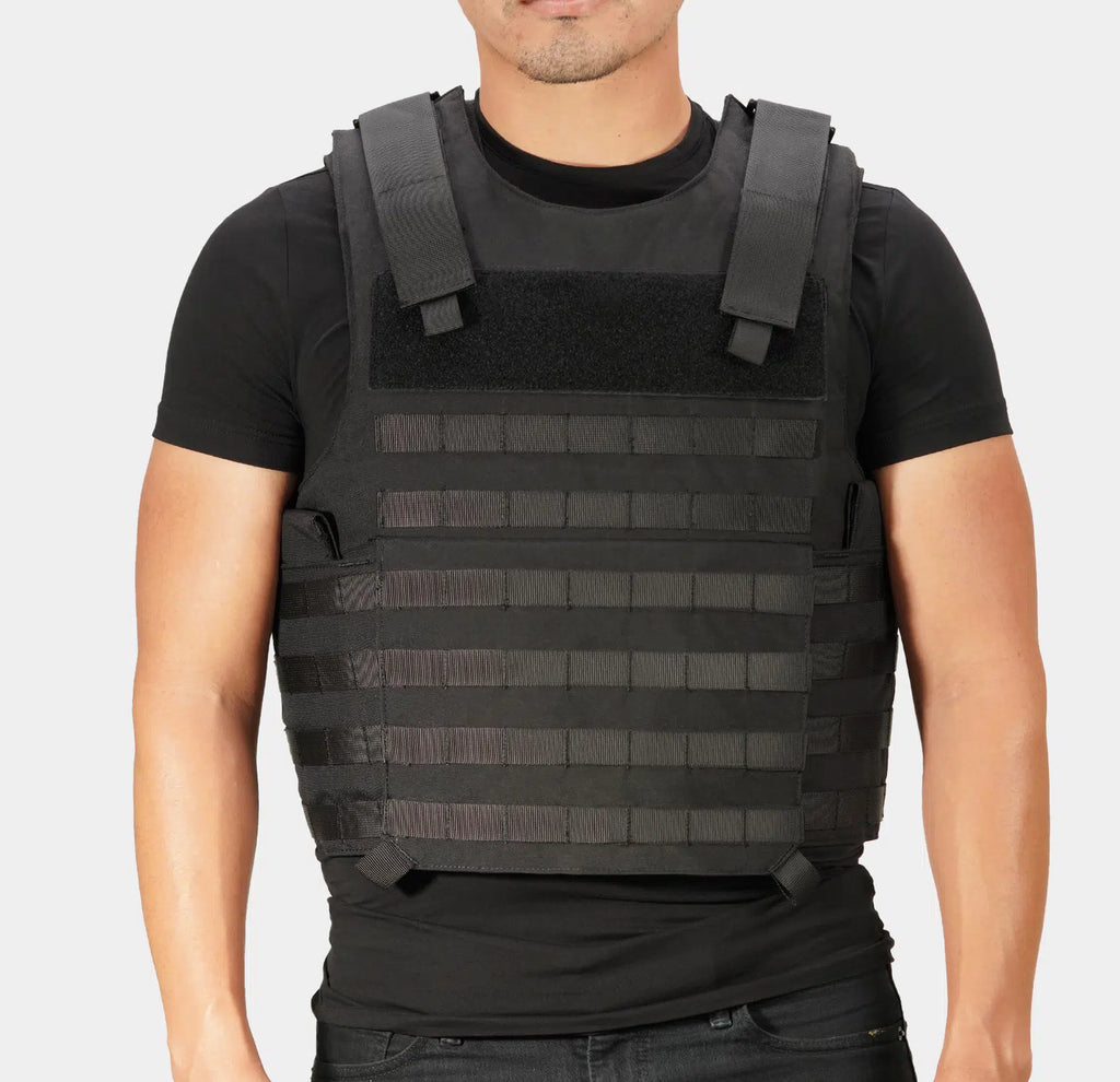 Comp-28 Vest closeup detail — Level IIIA tactical body armor MOLLE webbing construction — Ace Link Armor