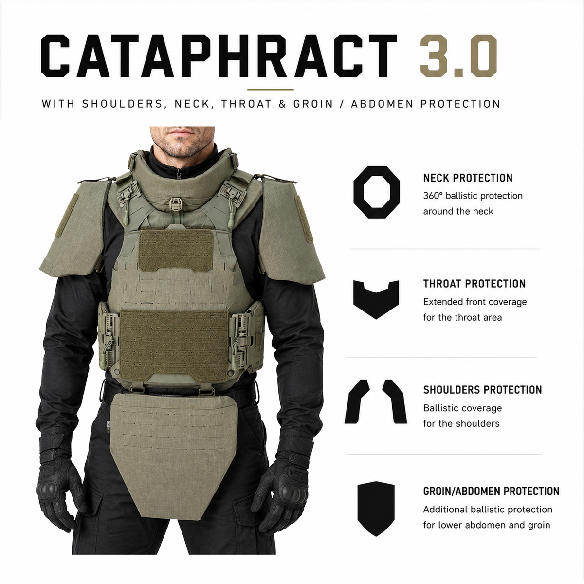 CIBV Cataphract 3.0 Bulletproof Vest — Level 3A Hybrid Soft Armor & Plate Carrier — view 18
