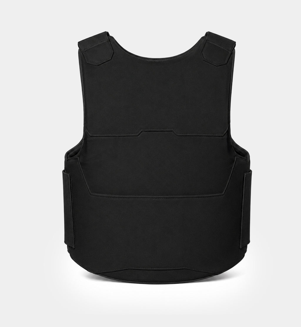 HALO Concealable Bulletproof Vest Level 3A Black — rear view — Ace Link Armor