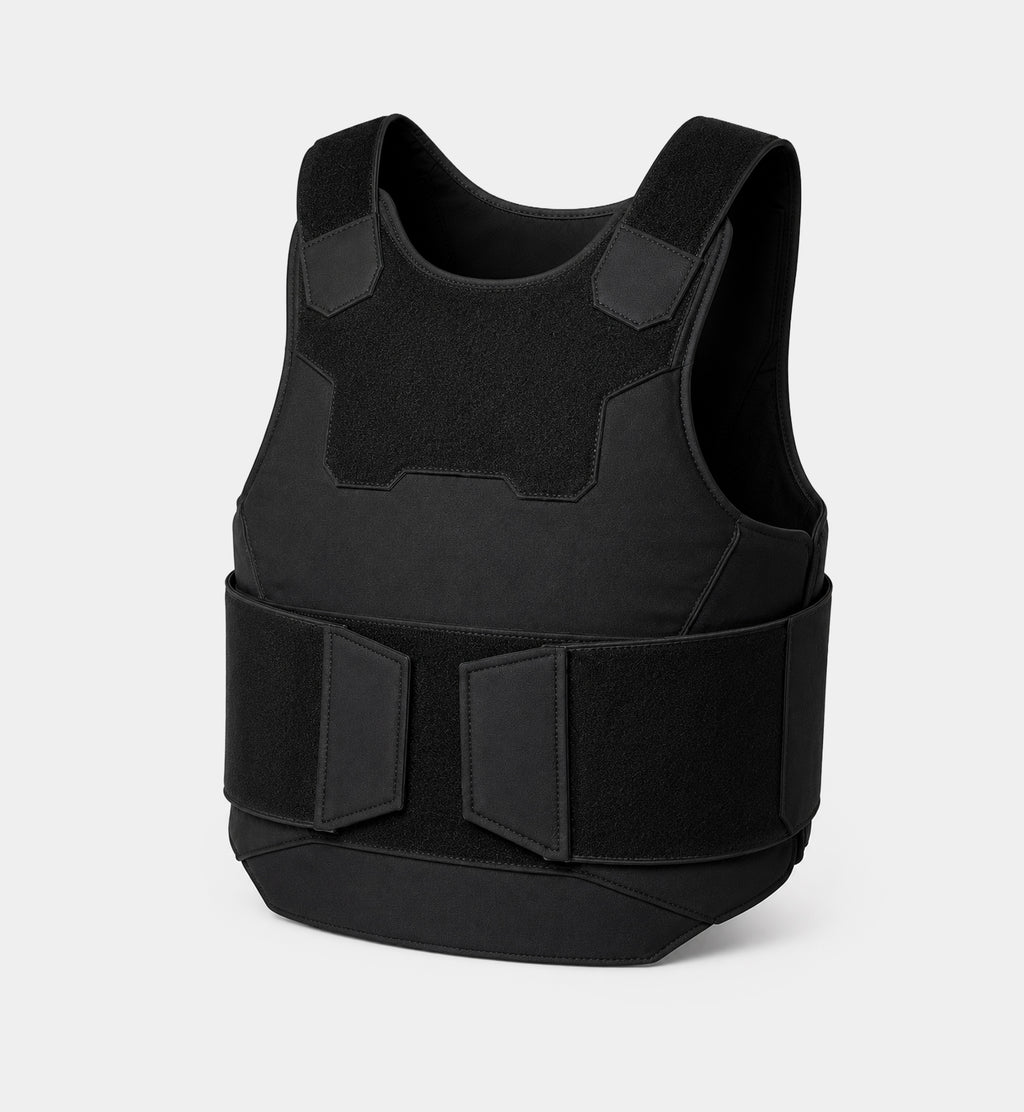 HALO Concealable Bulletproof Vest Level 3A Black — front angle — Ace Link Armor