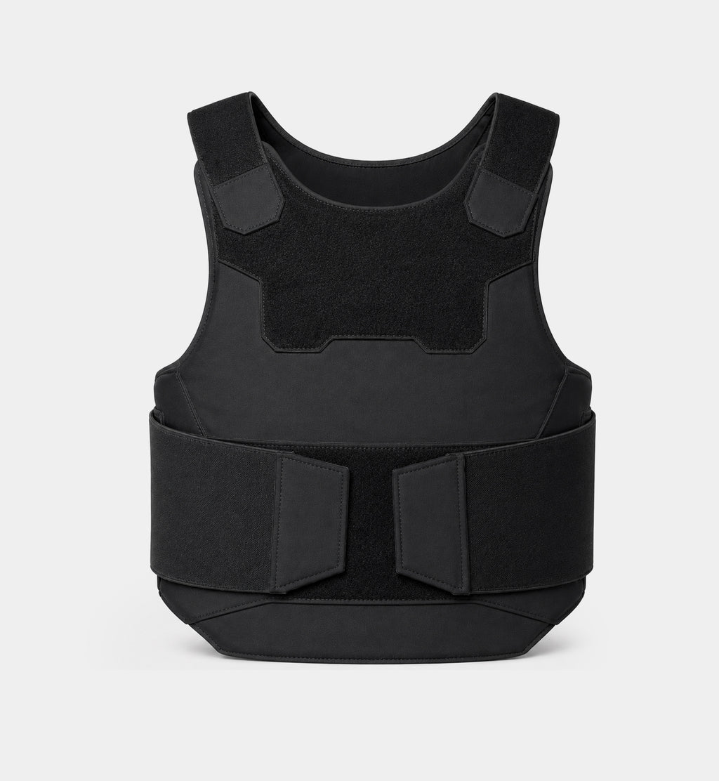 HALO Concealable Bulletproof Vest Level 3A Black — front view — Ace Link Armor