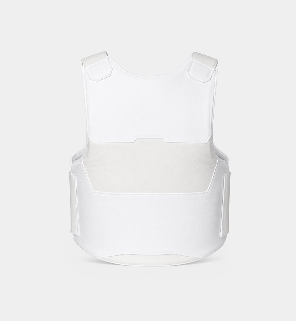 HALO Concealable Bulletproof Vest Level 3A White — rear view — Ace Link Armor