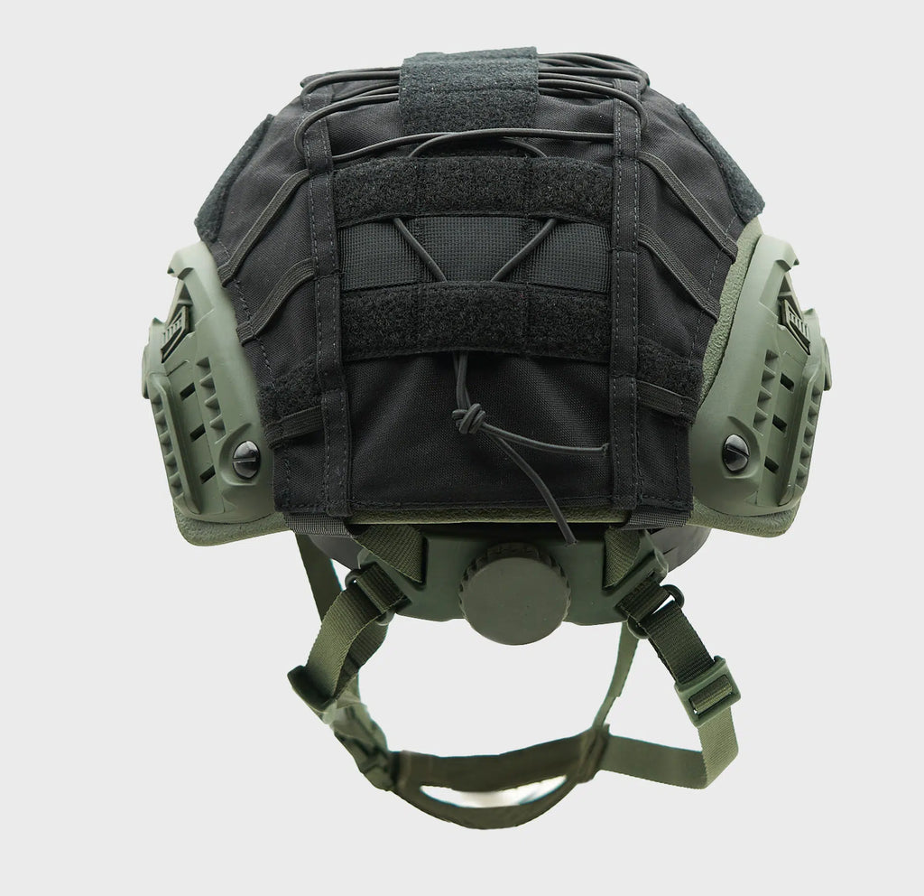 Ballistic Helmet Cover Black — detail — Ace Link Armor