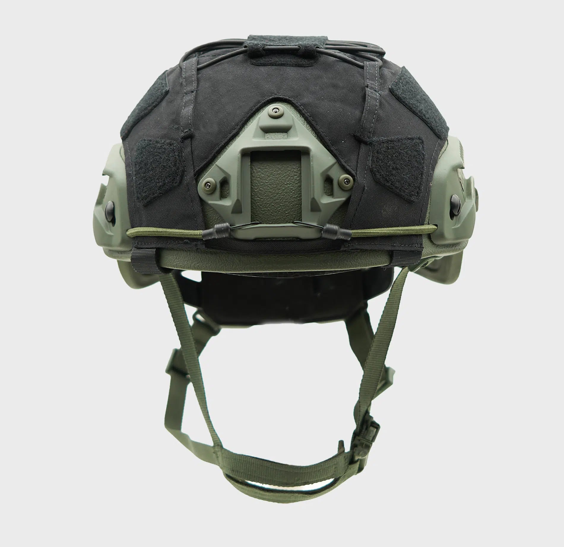 Ballistic Helmet Cover Black — side view — Ace Link Armor
