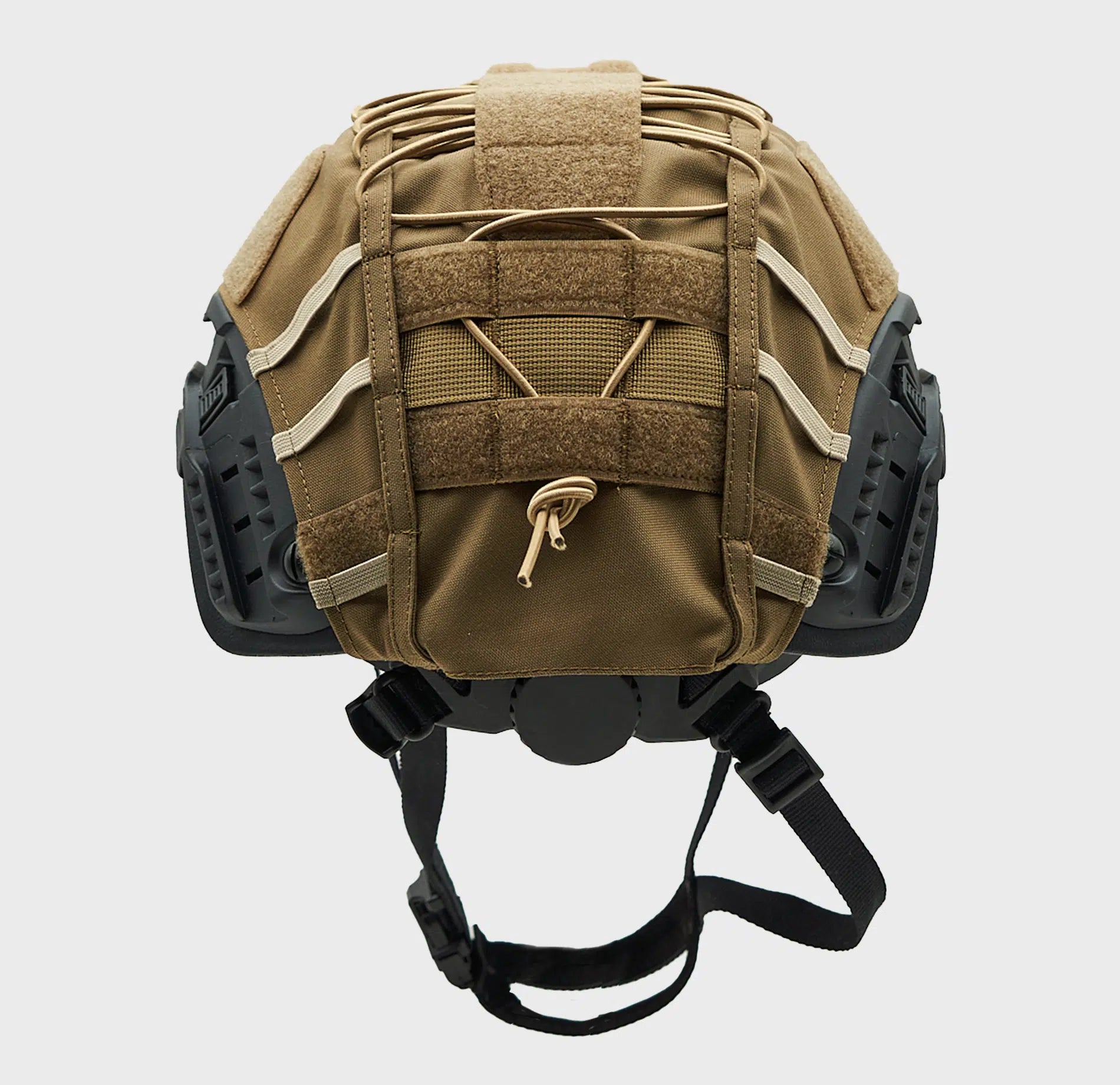 Ballistic Helmet Cover Coyote Brown — side view — Ace Link Armor