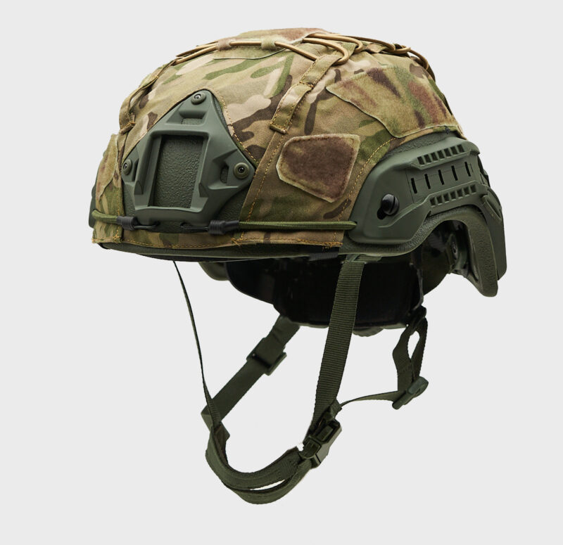 Ballistic Helmet Cover Multicam — front view — Ace Link Armor