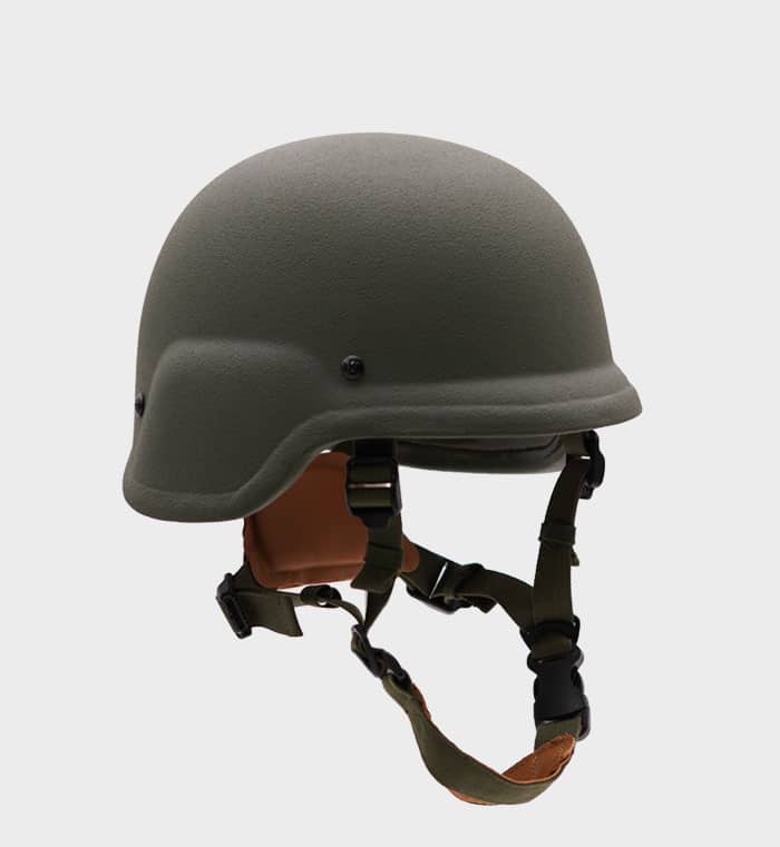PASGT Level 3A Ballistic Helmet OD Green — front view — Ace Link Armor
