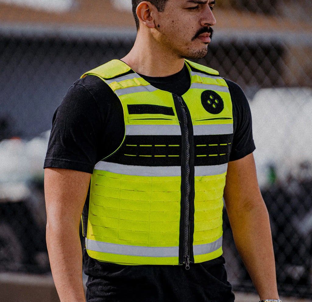 High-Vis Vest format view — Level IIIA reflective body armor for first responders — Ace Link Armor