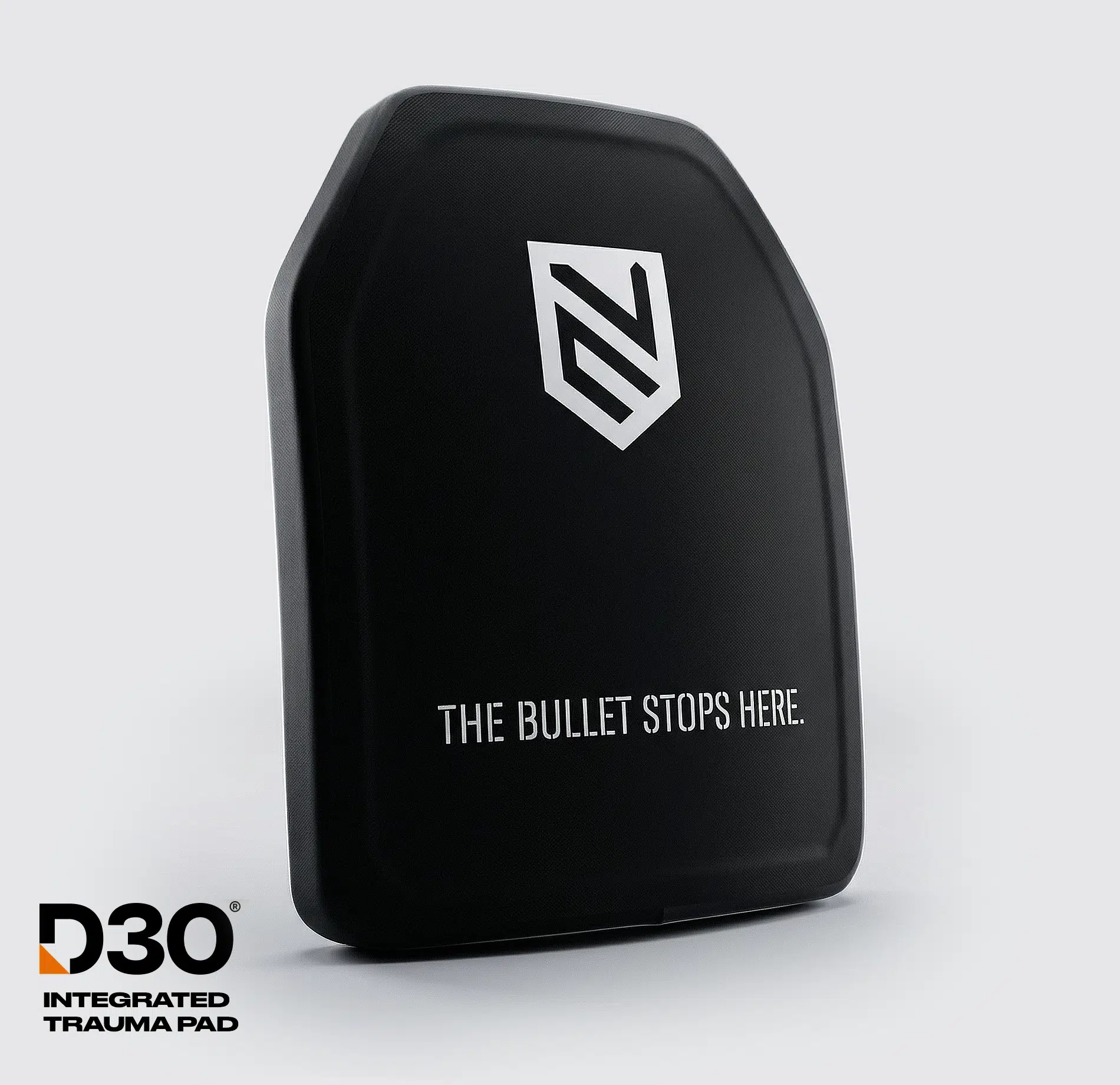 Level 3+ RF1 Rifle Armor Plate 10x12 Double-Curve front view — Ace Link Armor