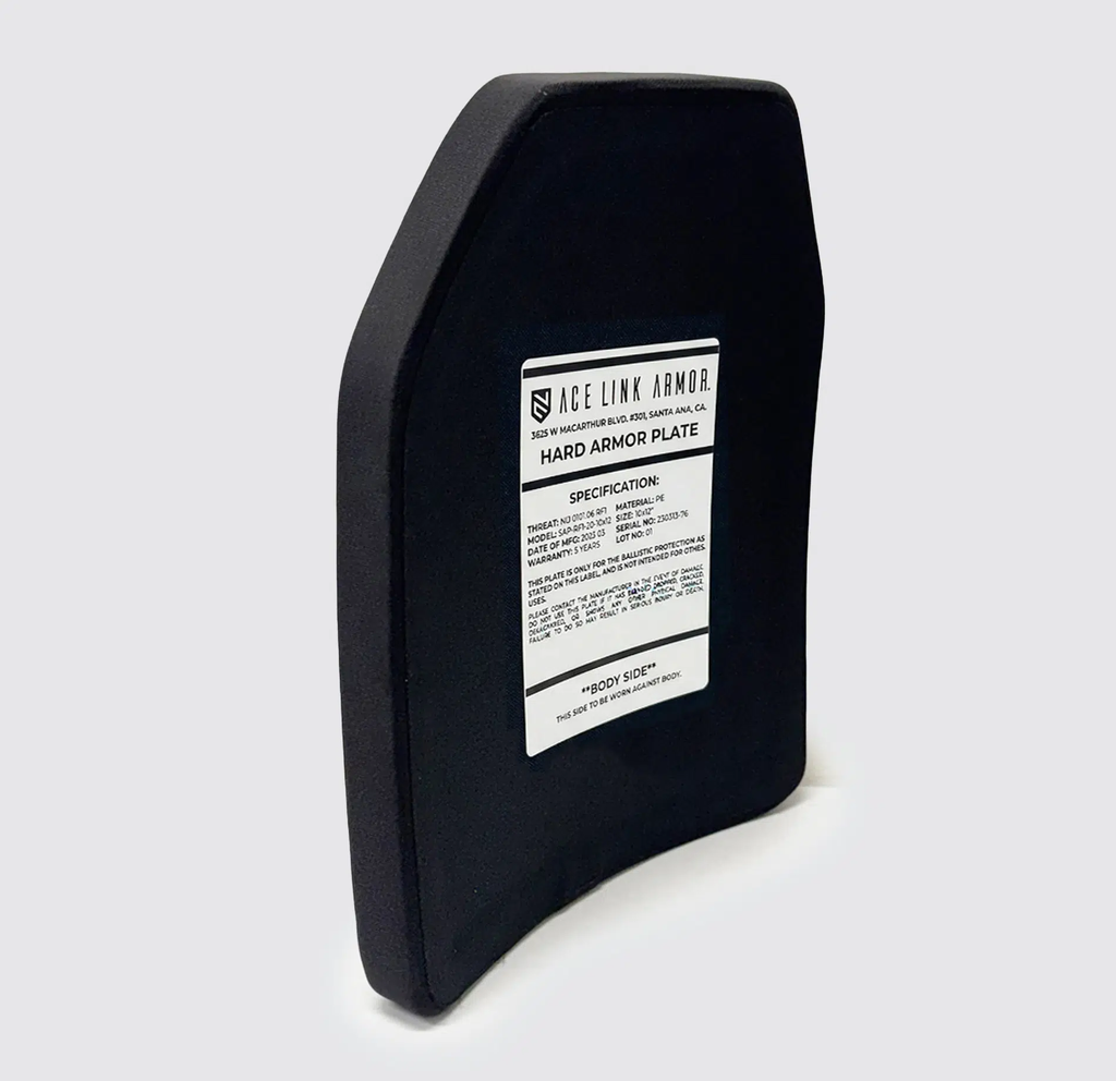 Level 3+ RF1 Rifle Armor Plate 10x12 Double-Curve detail — Ace Link Armor