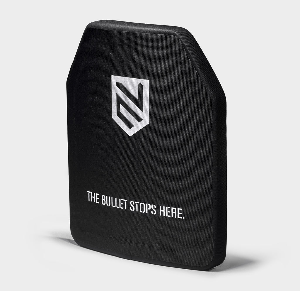 Level 3+ AK-47 Special Threat Armor Plate 10x12 Single-Curve front view — Ace Link Armor