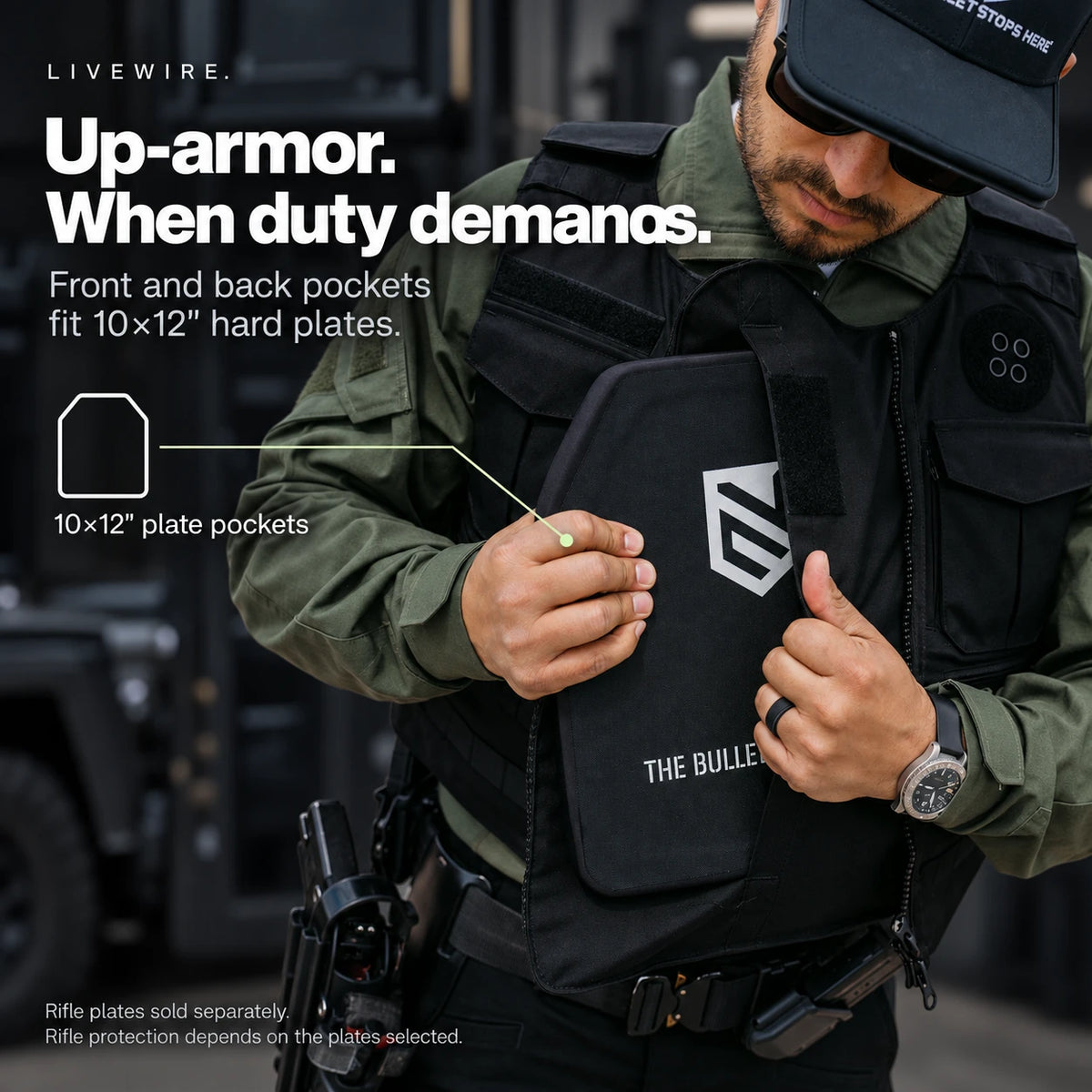 Livewire Bulletproof Vest feature detail 3 — Level 3A security vest construction — Ace Link Armor