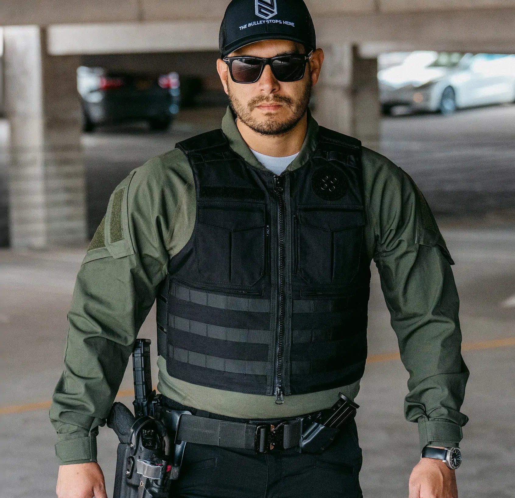 Livewire Vest detail shot — Level IIIA security and law enforcement body armor — Ace Link Armor