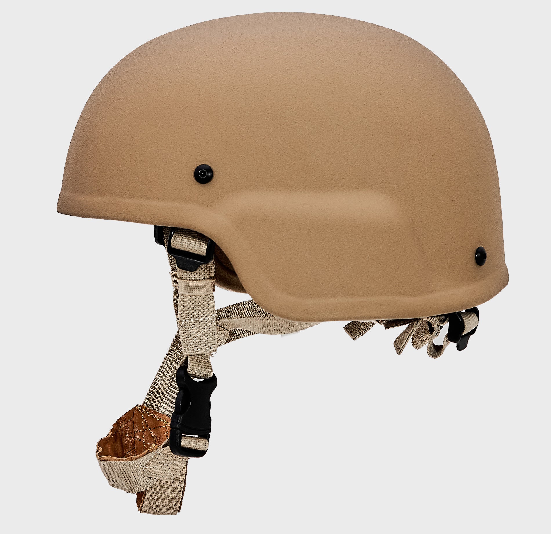 MICH Level 3A Ballistic Helmet Coyote Brown — side view — Ace Link Armor