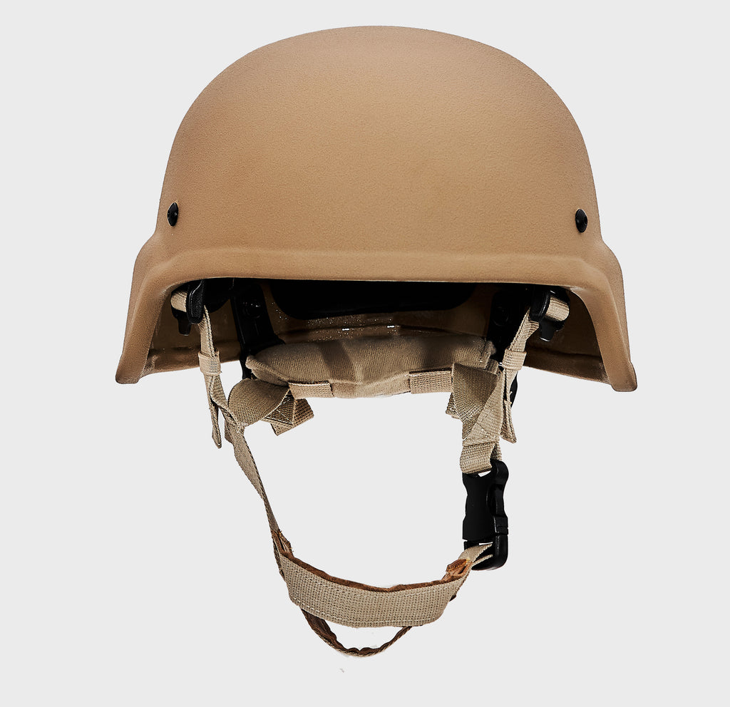 MICH Level 3A Ballistic Helmet Coyote Brown — rear view — Ace Link Armor