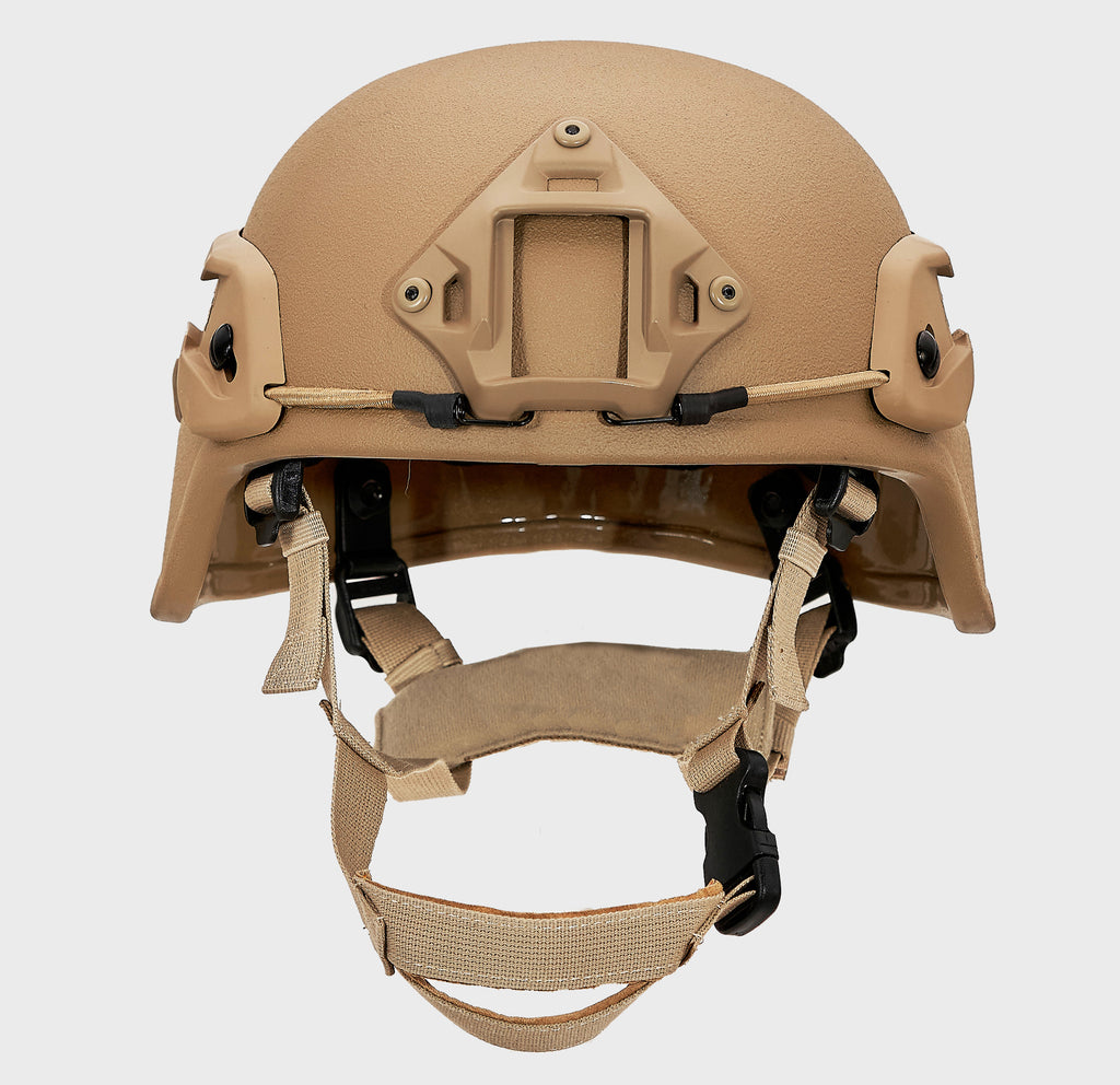 MICH Combat Level 3A Ballistic Helmet Coyote Brown — front view — Ace Link Armor