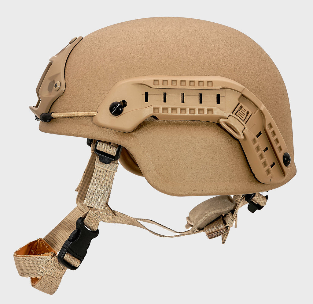 MICH Combat Level 3A Ballistic Helmet Coyote Brown — side view — Ace Link Armor