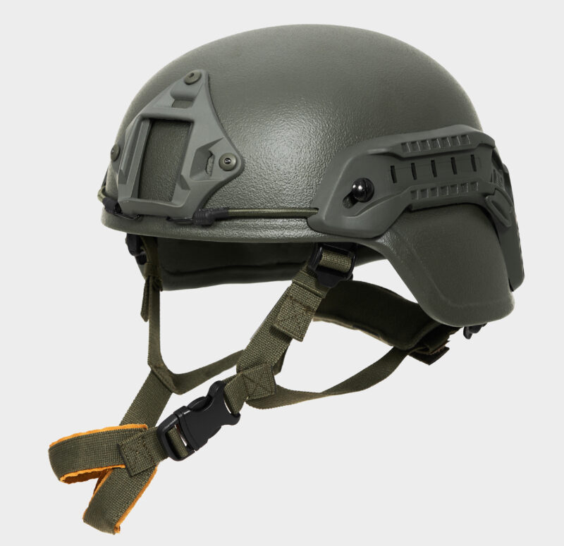 MICH Combat Level 3A Ballistic Helmet OD Green — front view — Ace Link Armor