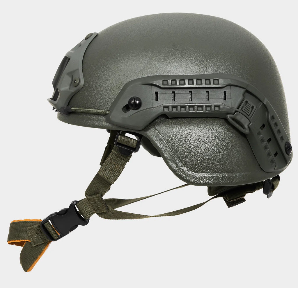 MICH Combat Level 3A Ballistic Helmet OD Green — side view — Ace Link Armor