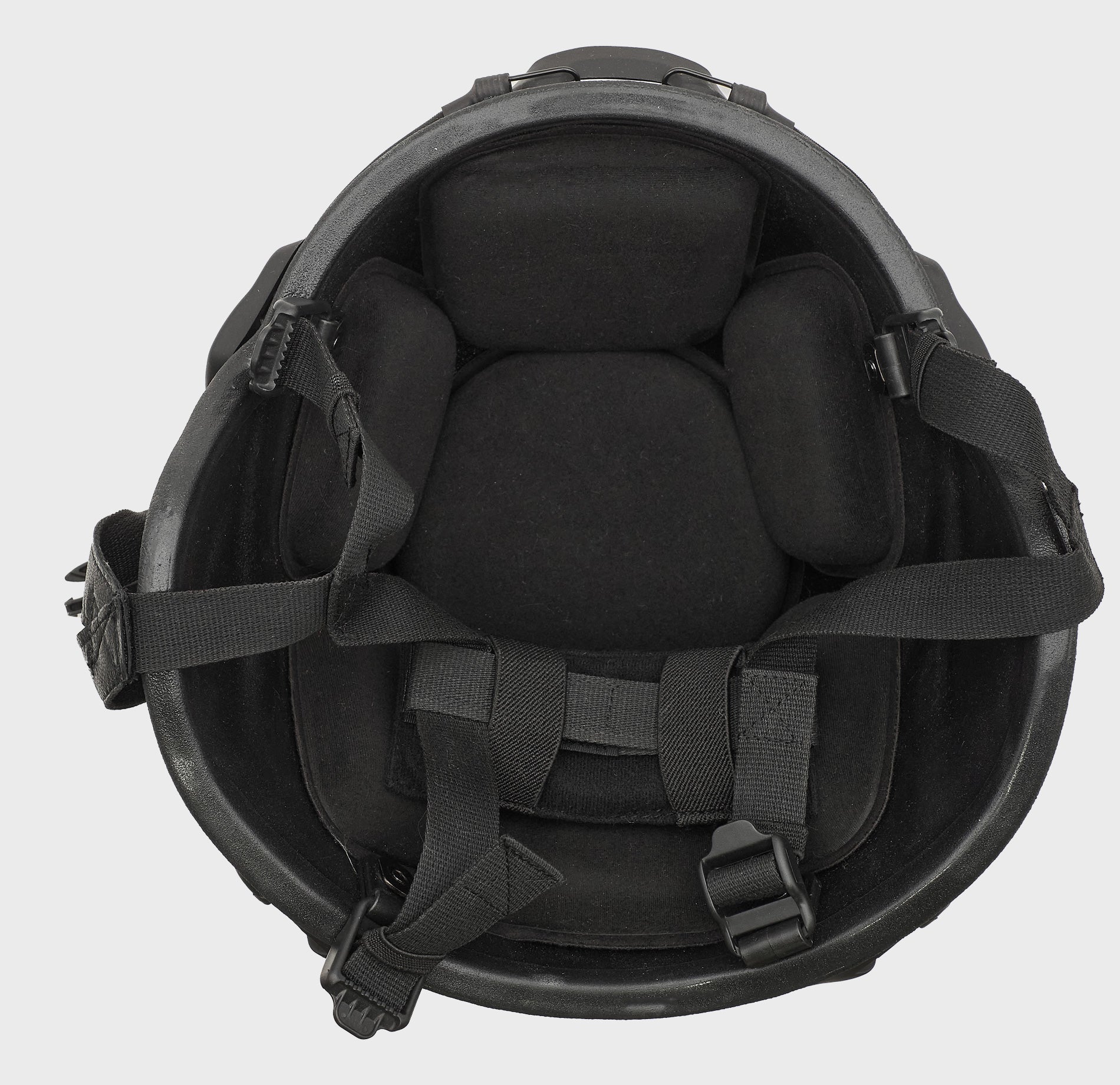 MICH Combat Level 3A Ballistic Helmet Black — interior view — Ace Link Armor