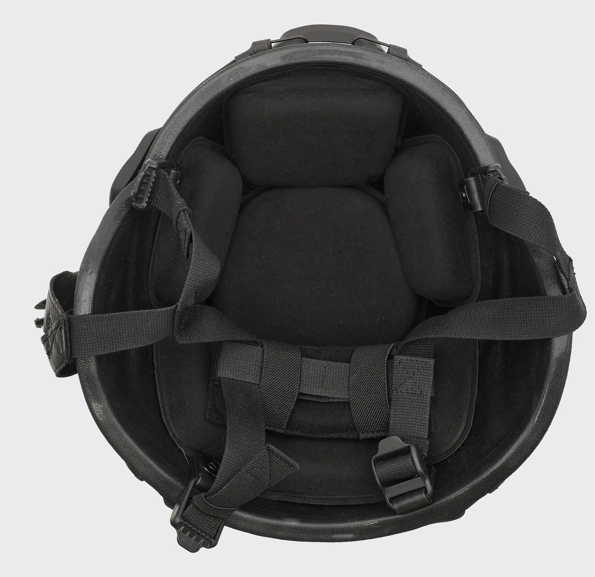 MICH Level 3A Ballistic Helmet Black — interior view — Ace Link Armor