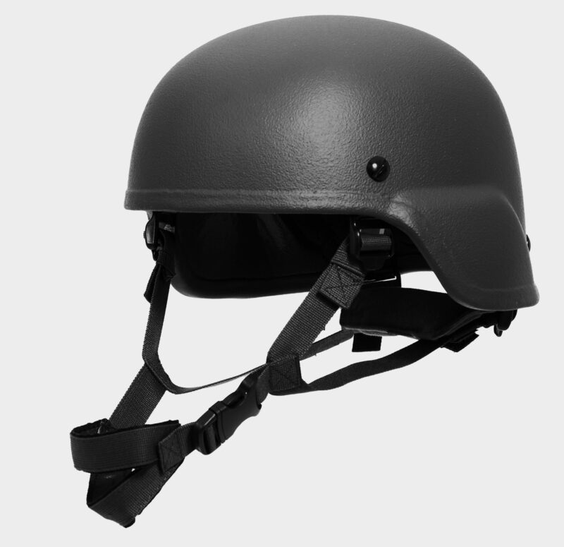 MICH Level 3A Ballistic Helmet Black — front view — Ace Link Armor