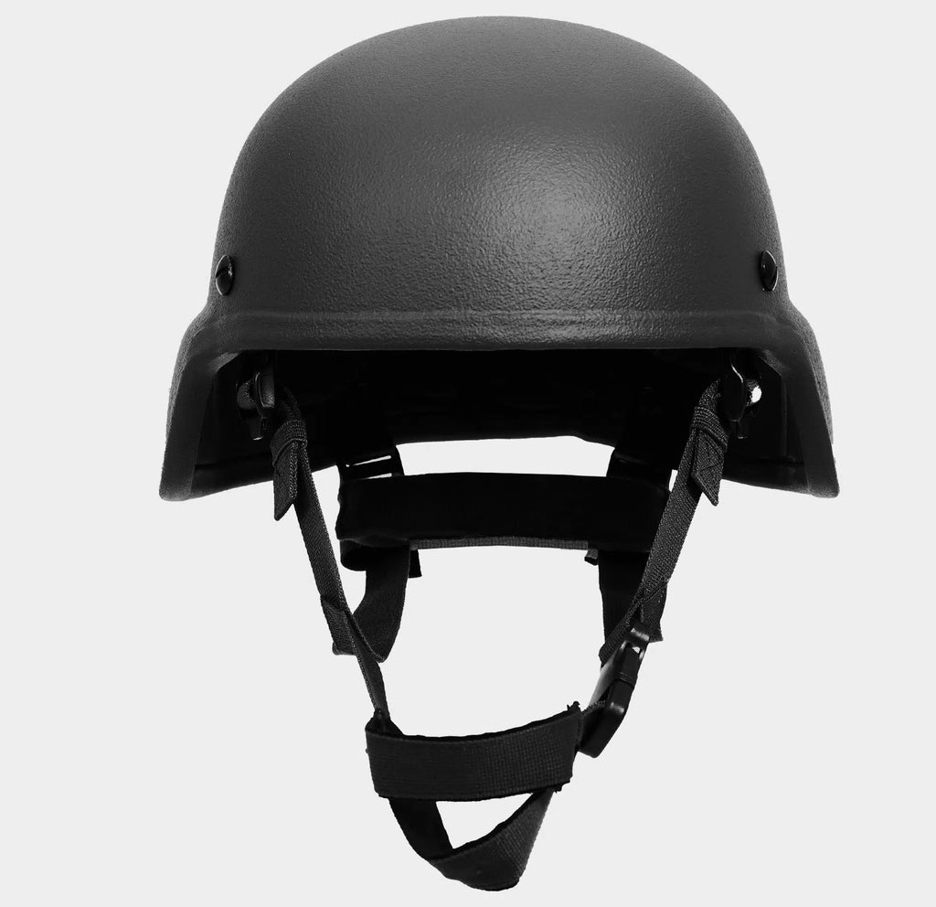 MICH Level 3A Ballistic Helmet Black — rear view — Ace Link Armor