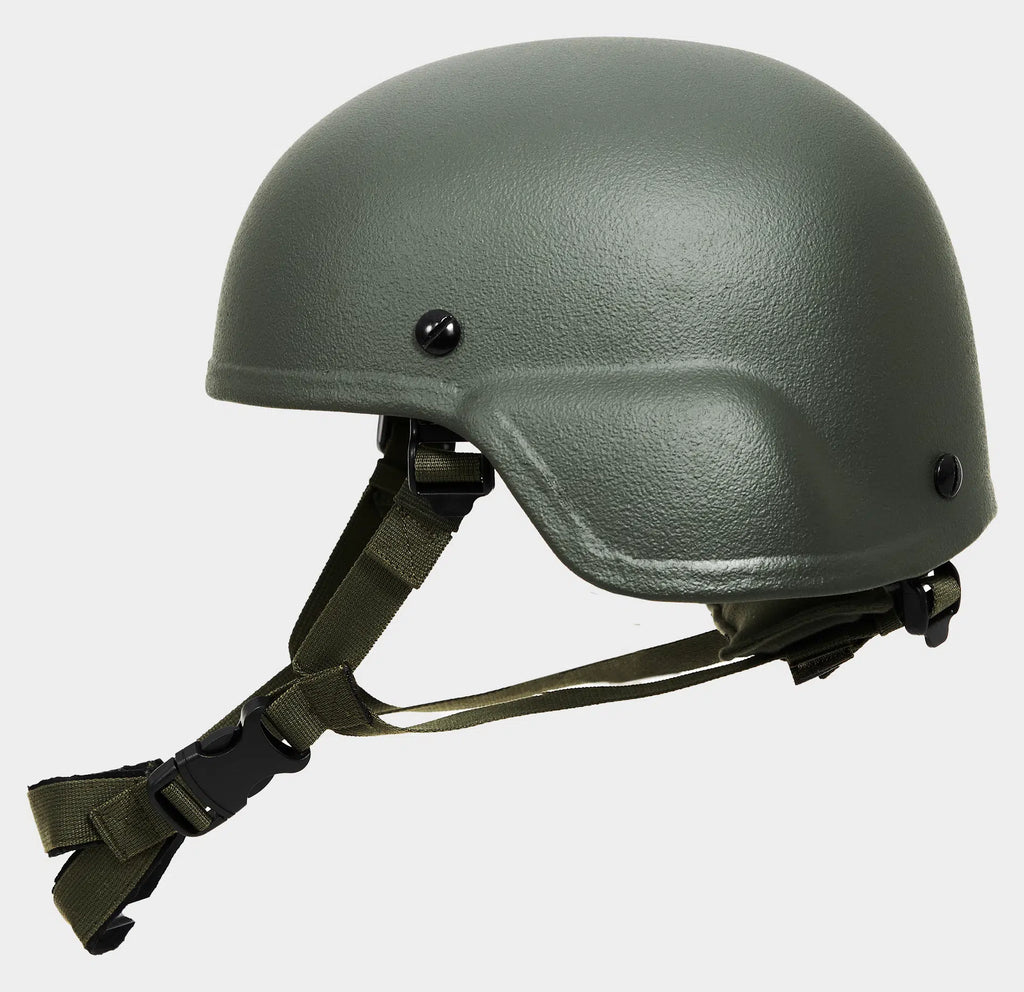 MICH Level 3A Ballistic Helmet OD Green — side view — Ace Link Armor