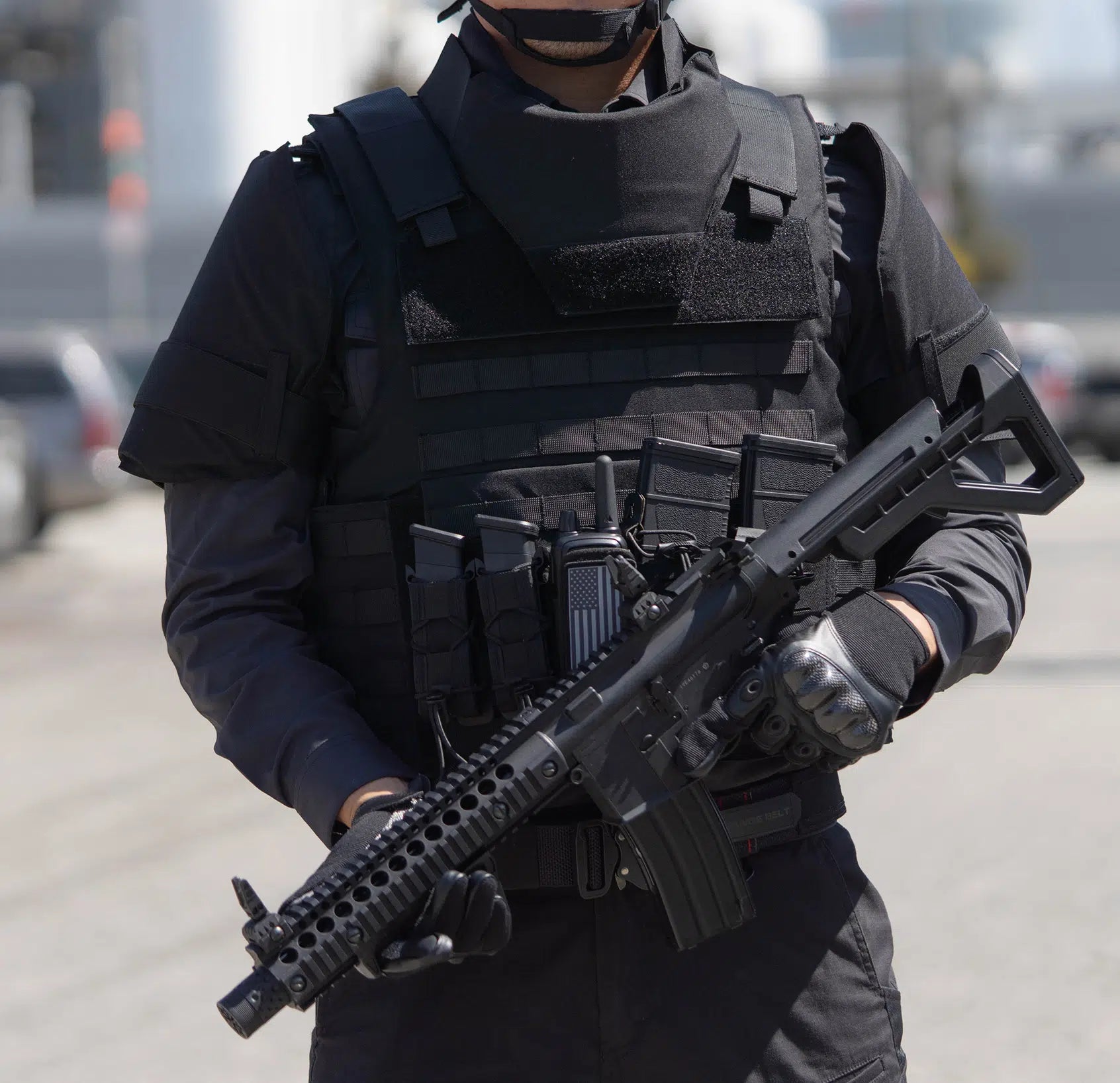 M.S.O.V. Vest panel view — Level IIIA full-body coverage SWAT and special ops body armor — Ace Link Armor