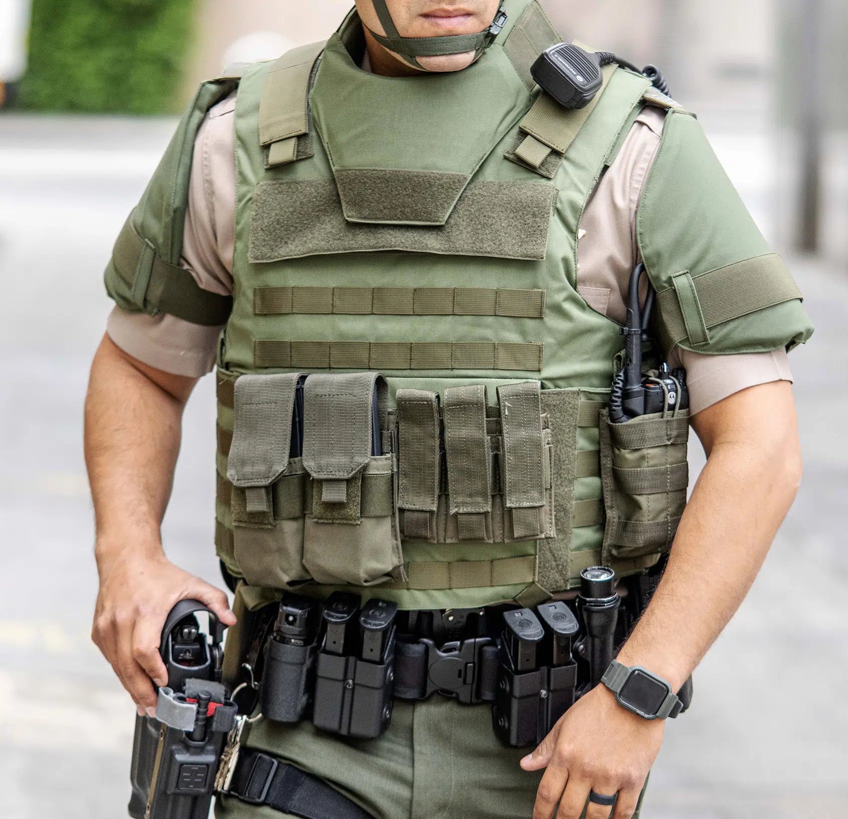 M.S.O.V. Vest configuration view — Level IIIA modular special operations body armor — Ace Link Armor