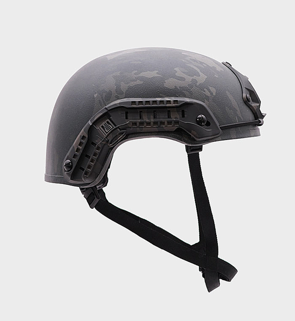 Special Mission High Cut Level 3A Ballistic Helmet Black Multicam — side view — Ace Link Armor