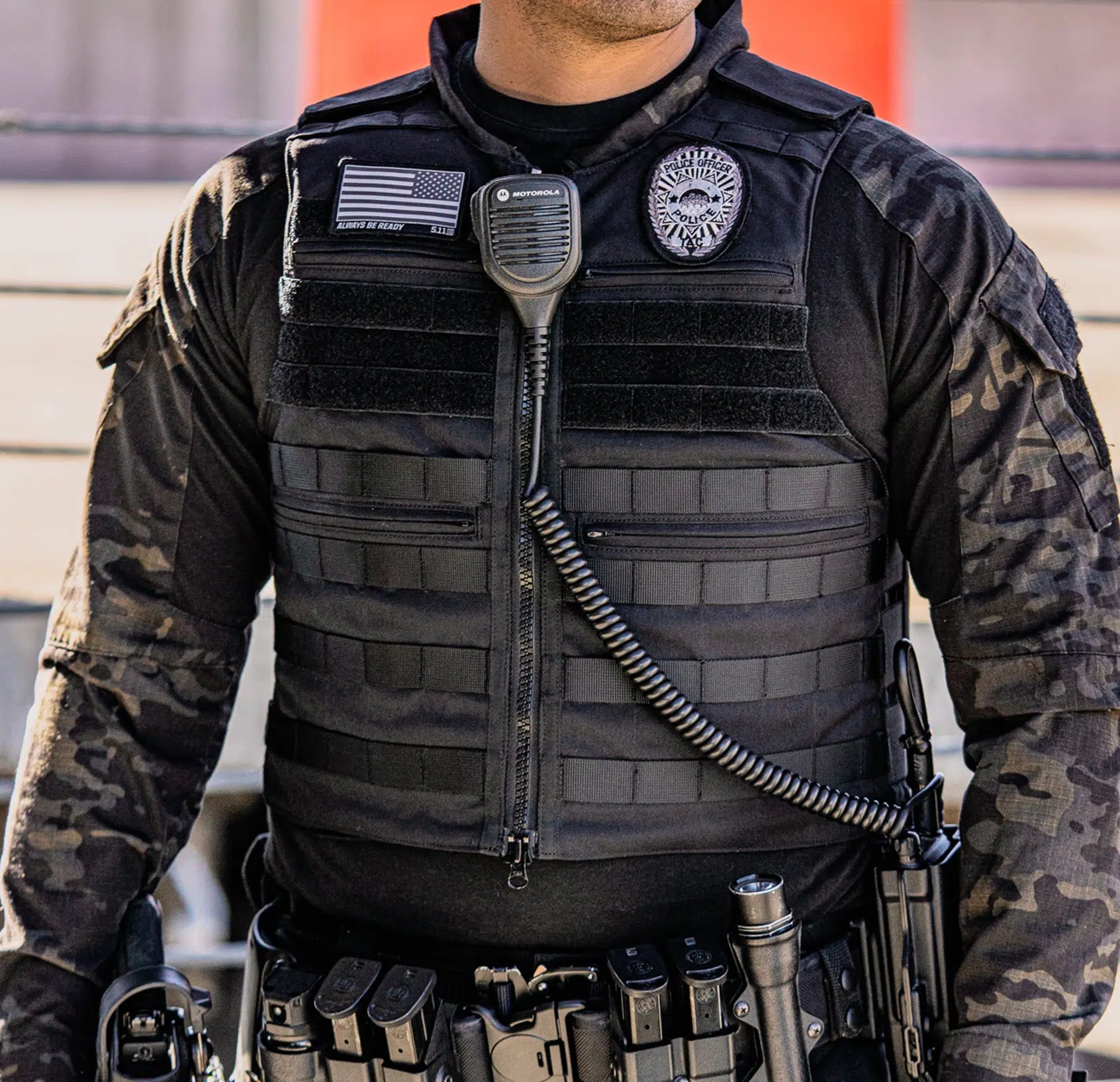 Patrol Bulletproof Vest format view — NIJ Level IIIA police body armor — Ace Link Armor