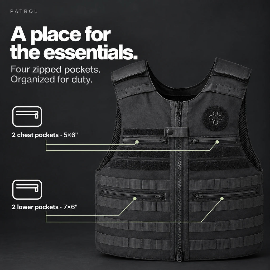 Patrol Bulletproof Vest feature detail 4 — Level 3A police duty vest construction — Ace Link Armor