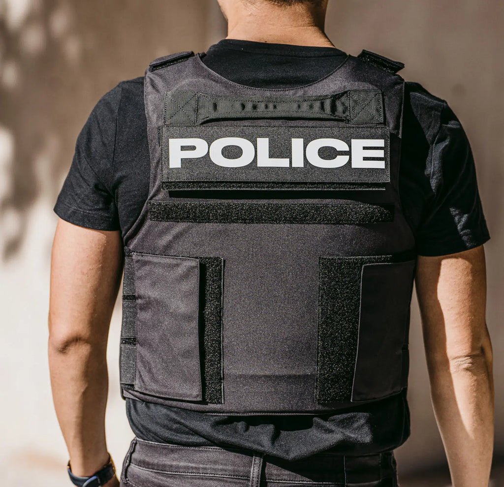 Patrol LC Vest worn by officer — laser-cut Level IIIA police body armor on duty — Ace Link Armor