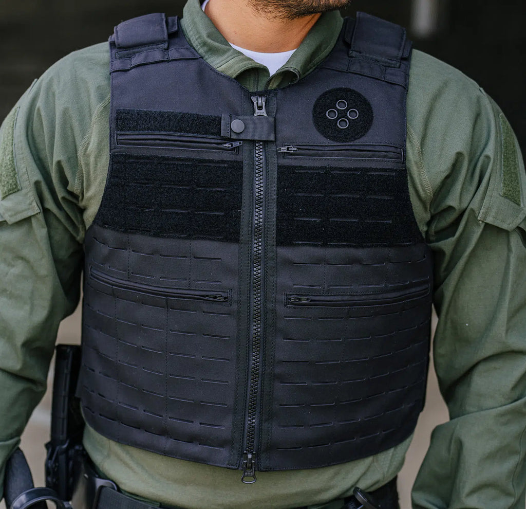 Patrol LC Vest MOLLE detail — laser-cut police duty Level IIIA body armor — Ace Link Armor